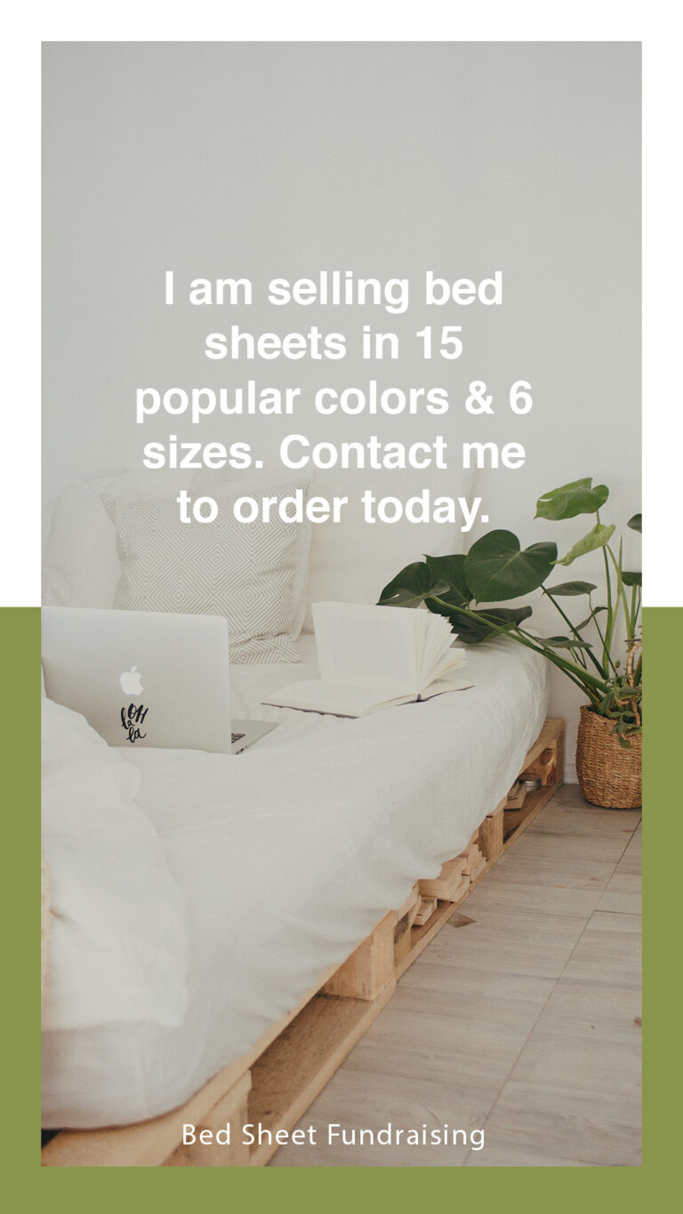 Promote Your Fundraiser Bed Sheet Fundraising